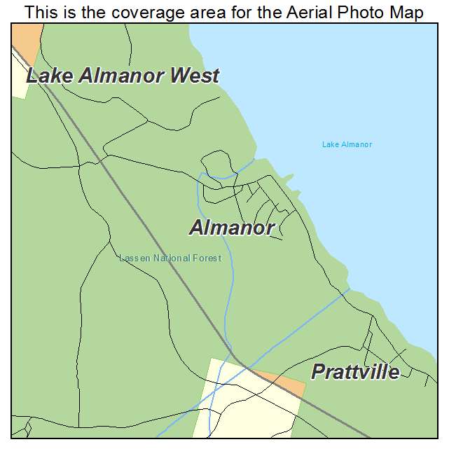 Almanor, CA location map 