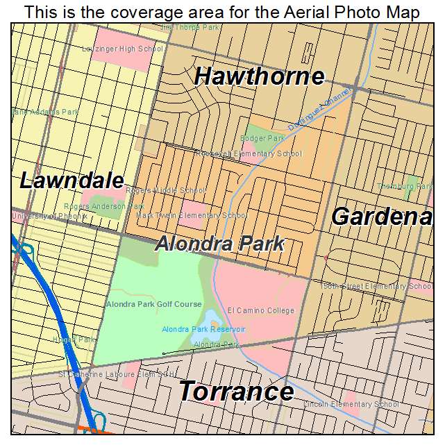 Alondra Park, CA location map 