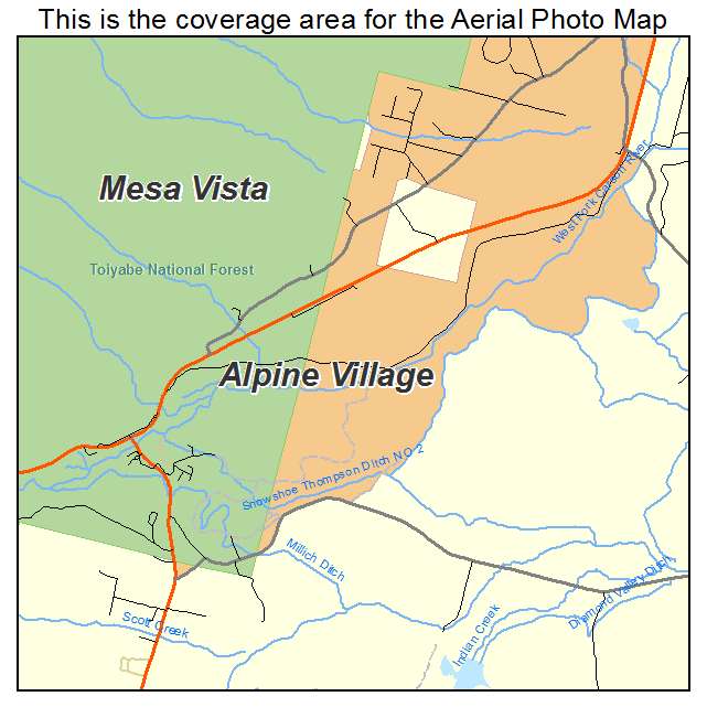 Alpine Village, CA location map 