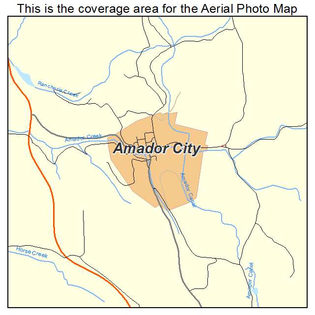 Amador City, CA location map 