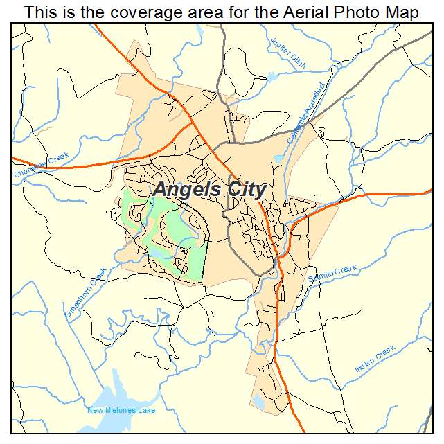 Angels City, CA location map 