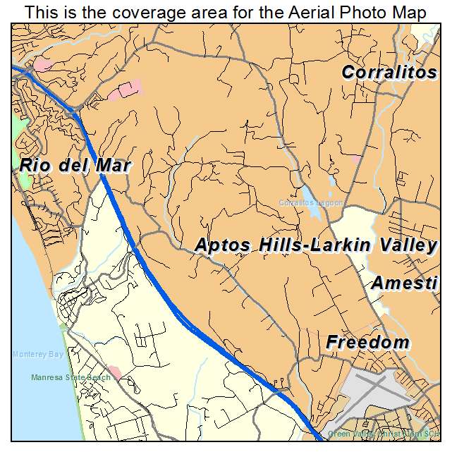 Aptos Hills Larkin Valley, CA location map 