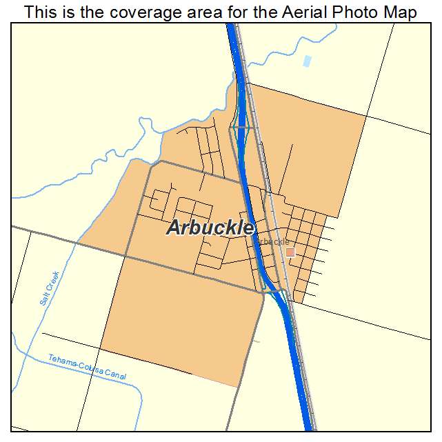 Arbuckle, CA location map 