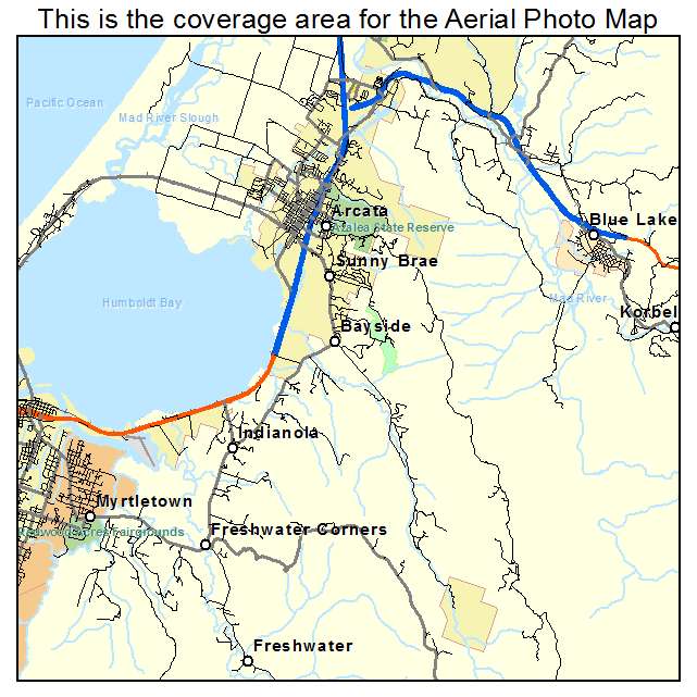 Arcata, CA location map 