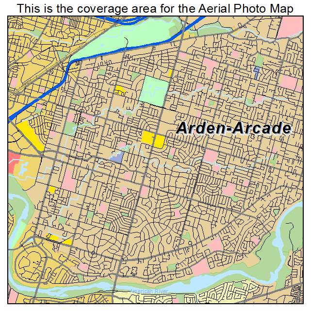 Arden Arcade, CA location map 