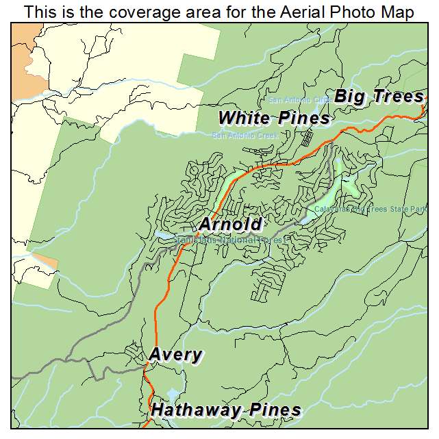 Arnold, CA location map 