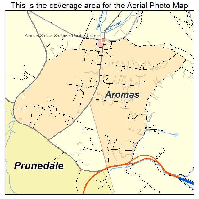 Aromas, CA location map 