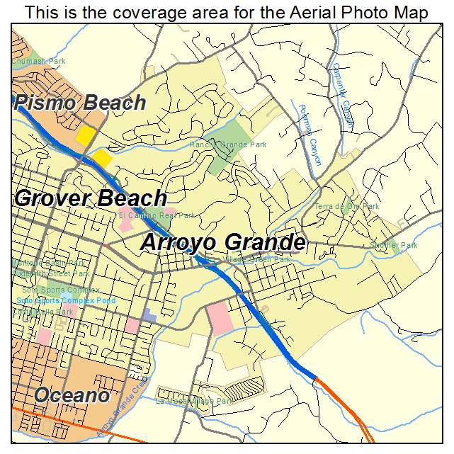 Arroyo Grande, CA location map 
