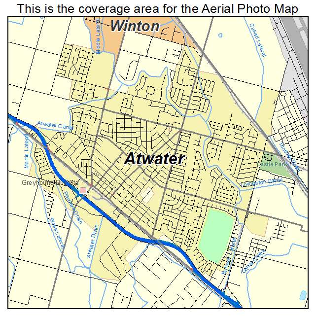 Atwater, CA location map 