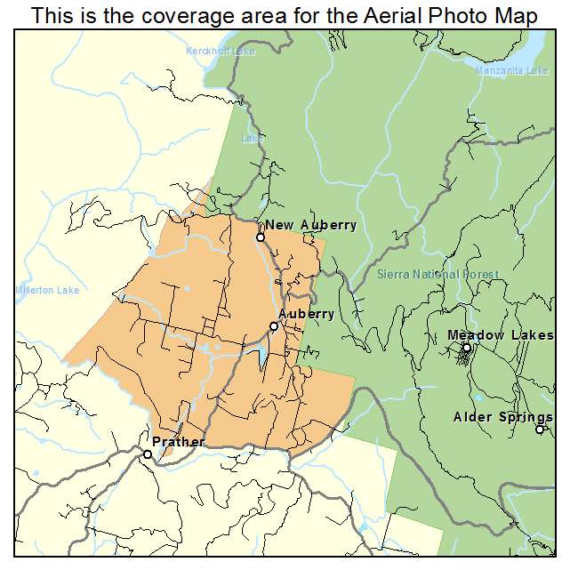 Auberry, CA location map 