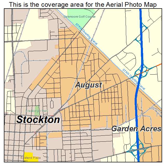 August, CA location map 