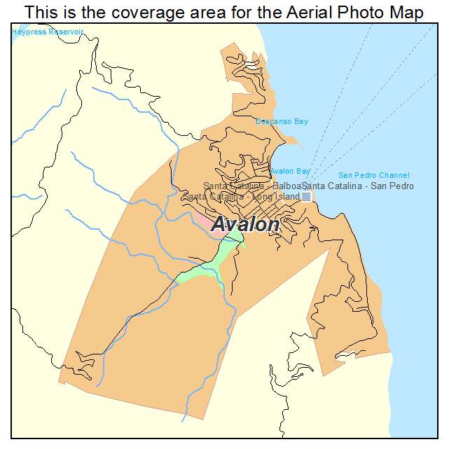 Avalon, CA location map 
