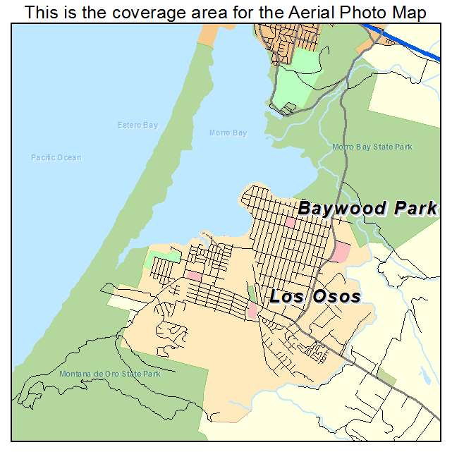 Baywood Los Osos, CA location map 