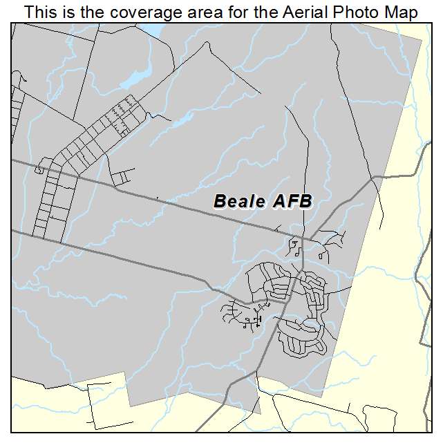 Beale AFB, CA location map 