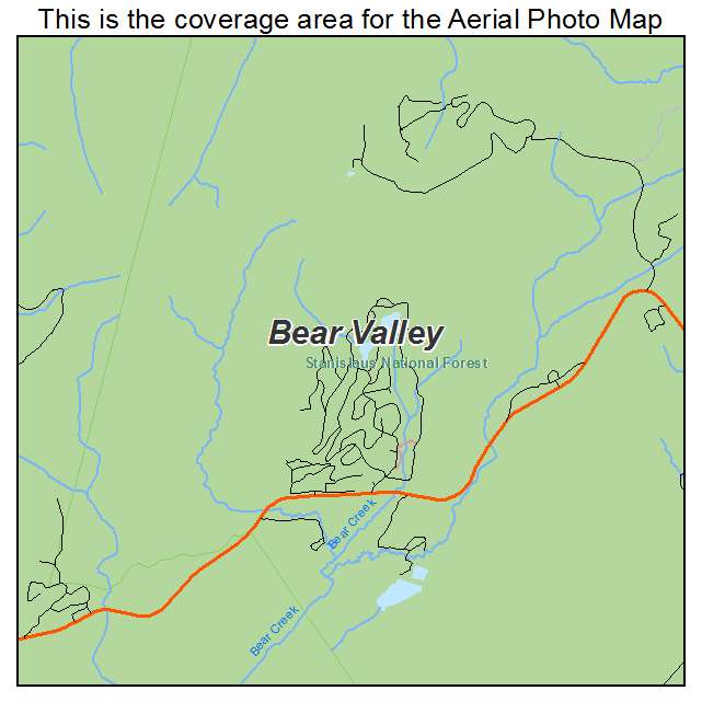 Bear Valley, CA location map 