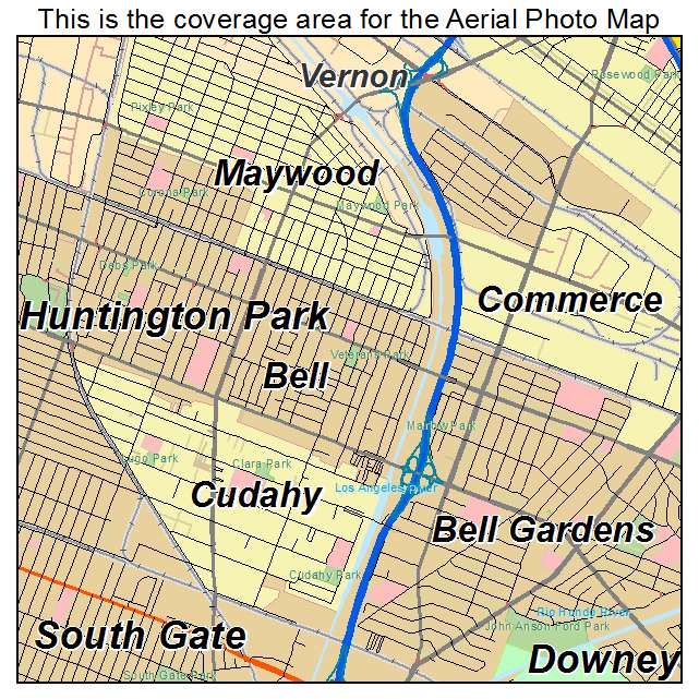 Bell, CA location map 