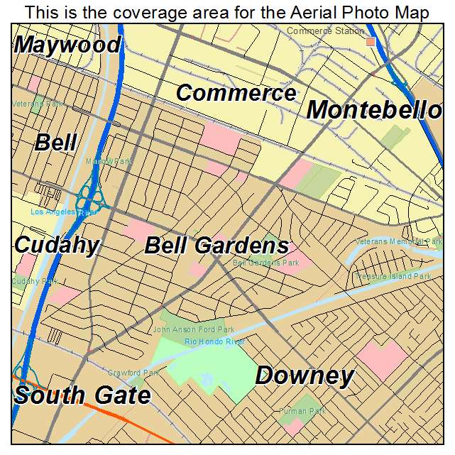 Bell Gardens, CA location map 