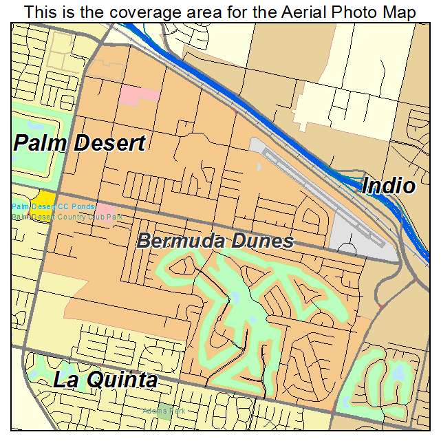 Bermuda Dunes, CA location map 