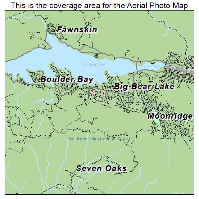 Big Bear Lake, CA location map 