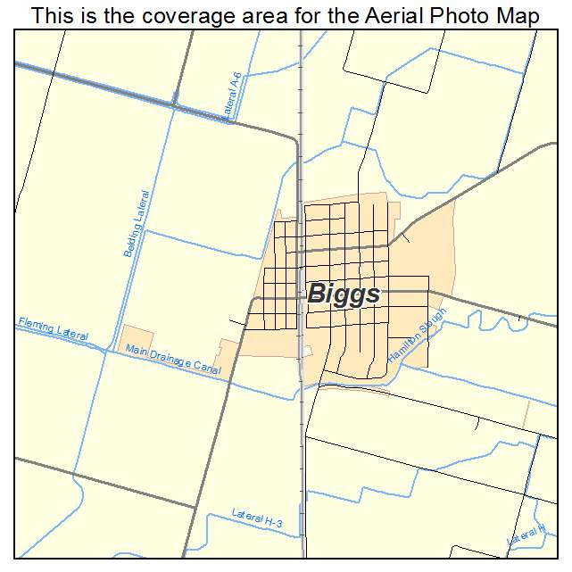 Biggs, CA location map 