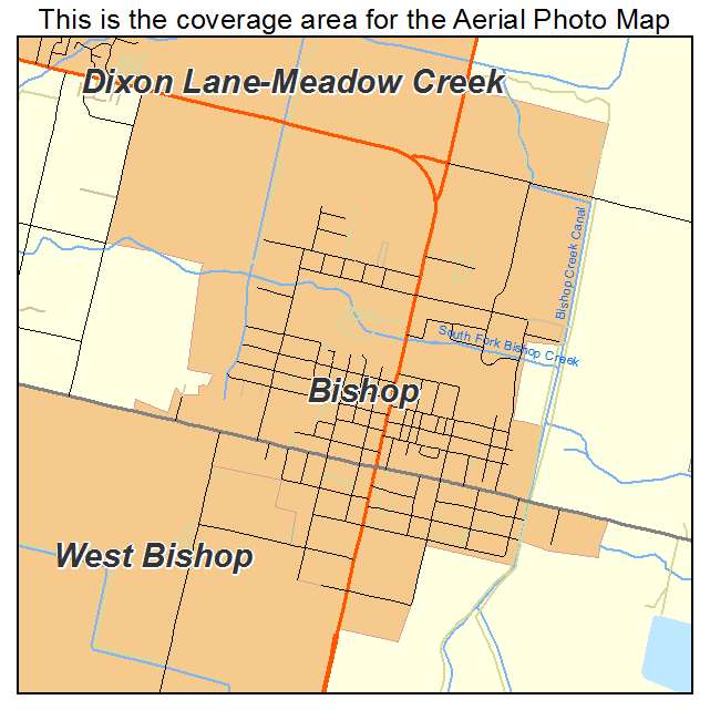 Bishop, CA location map 