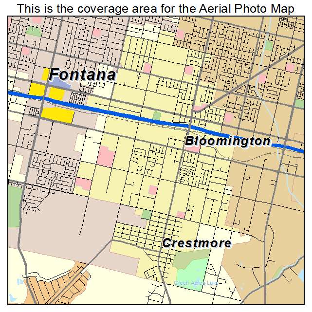Bloomington, CA location map 