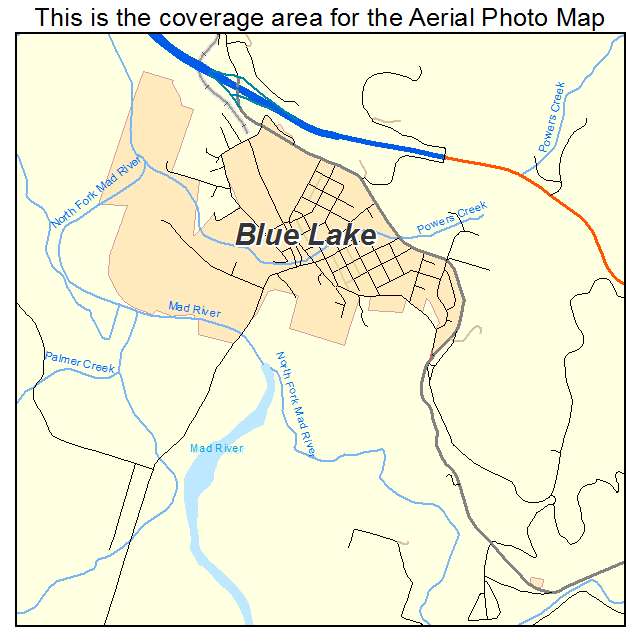 Blue Lake, CA location map 