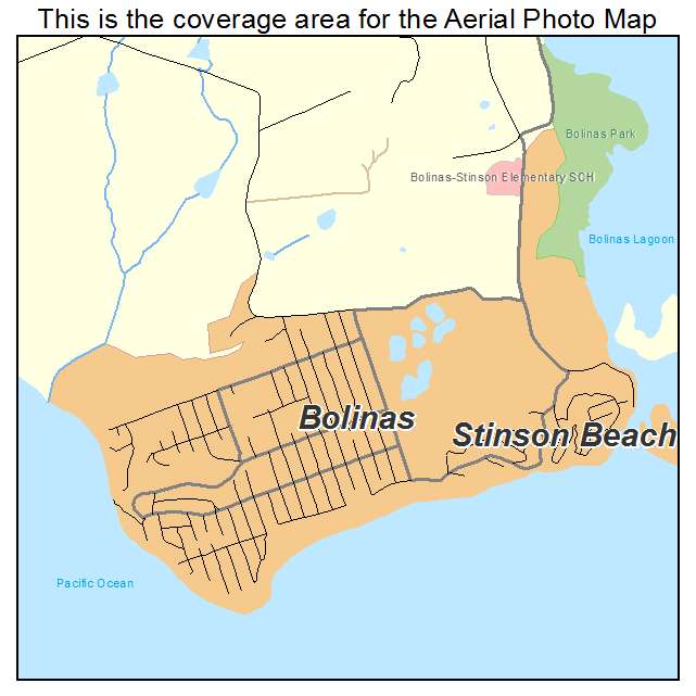 Bolinas, CA location map 