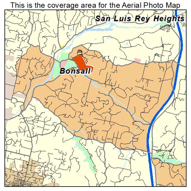 Bonsall, CA location map 