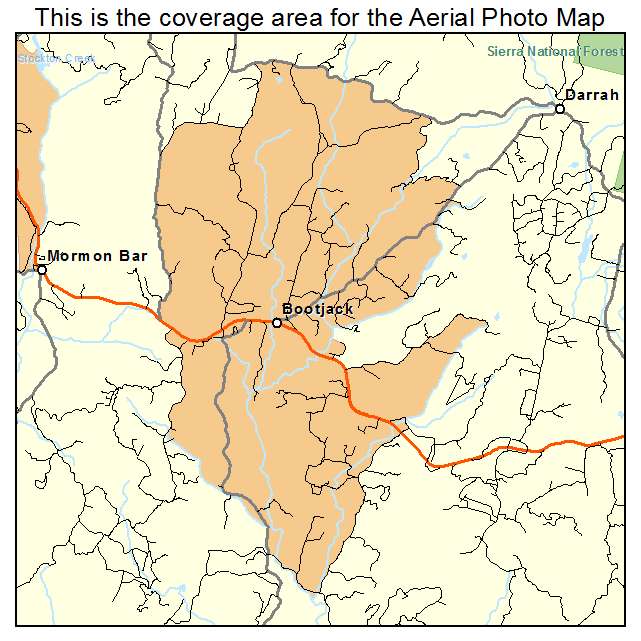 Bootjack, CA location map 