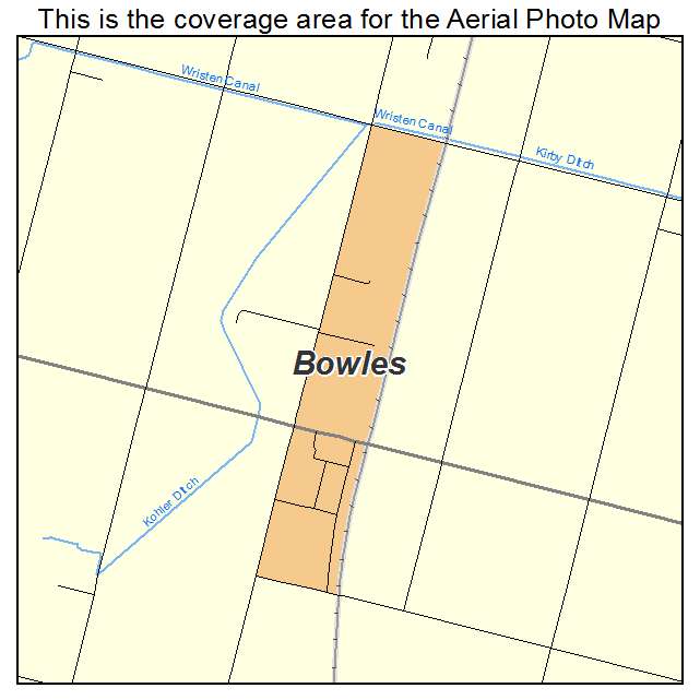 Bowles, CA location map 