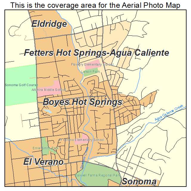 Boyes Hot Springs, CA location map 