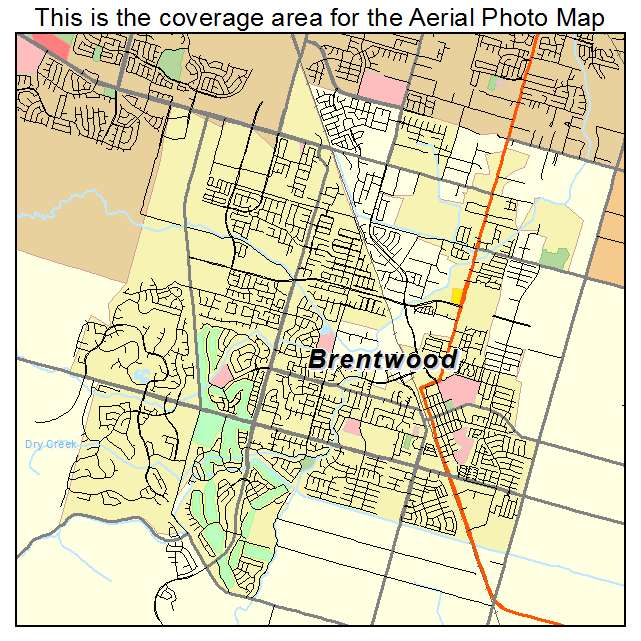 Brentwood, CA location map 