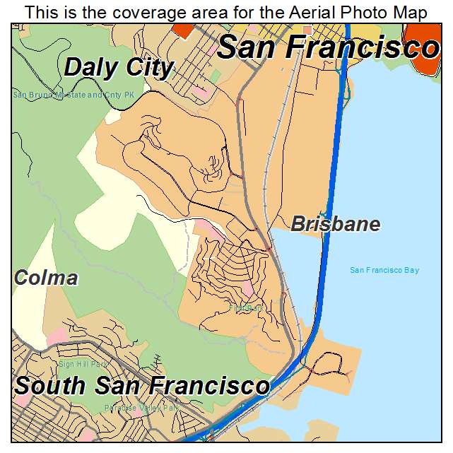 Brisbane, CA location map 
