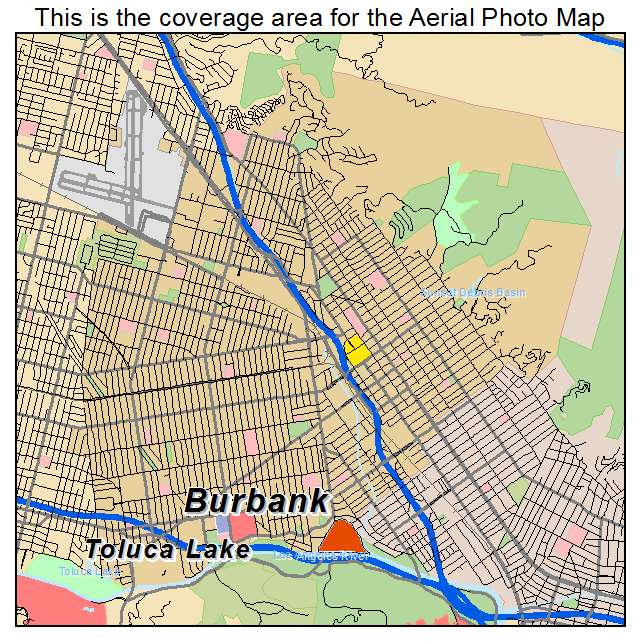 Burbank, CA location map 