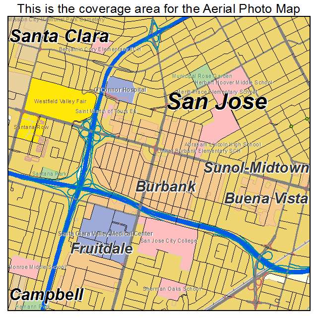 Burbank, CA location map 