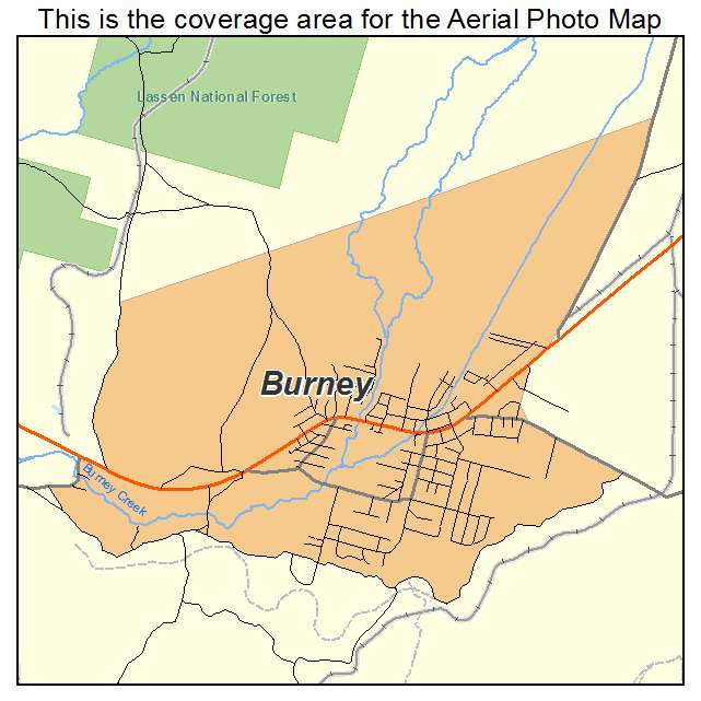Burney, CA location map 