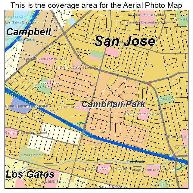 Cambrian Park, CA location map 