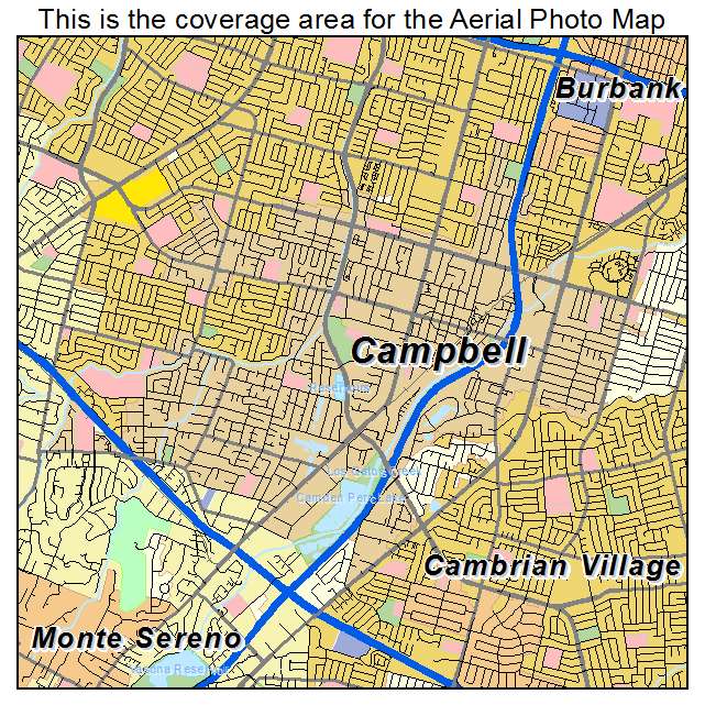 Campbell, CA location map 