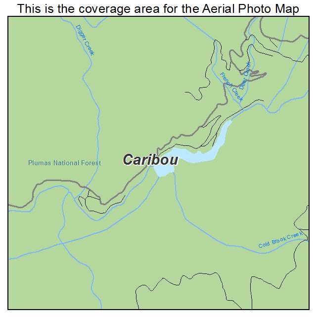 Caribou, CA location map 