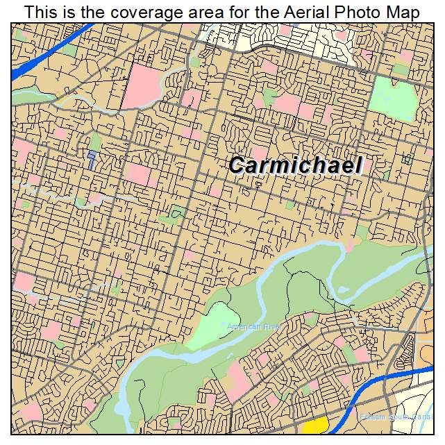 Carmichael, CA location map 