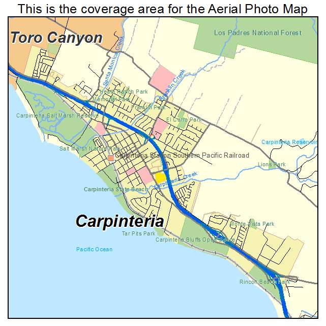Carpinteria, CA location map 