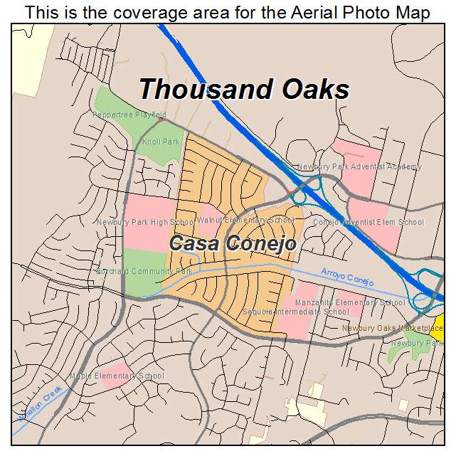 Casa Conejo, CA location map 