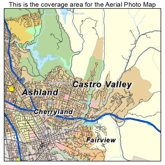 Castro Valley, CA location map 