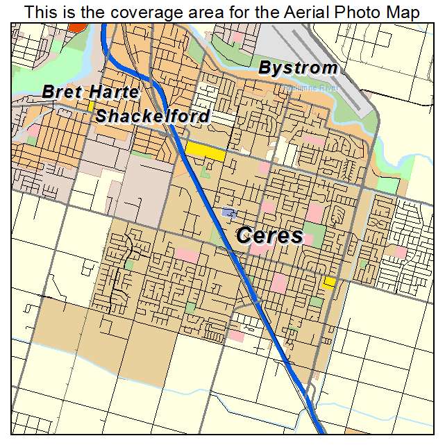 Ceres, CA location map 