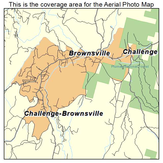 Challenge Brownsville, CA location map 