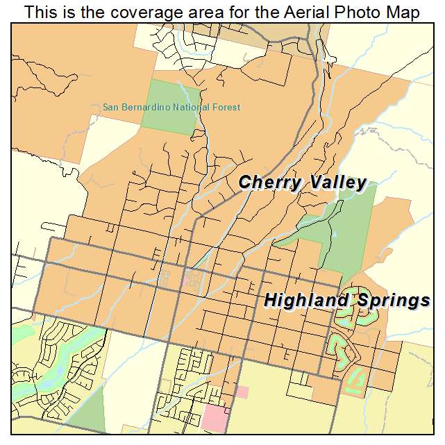 Cherry Valley, CA location map 