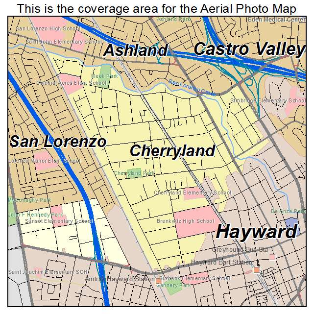 Cherryland, CA location map 