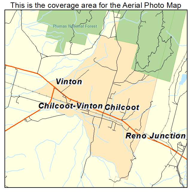 Chilcoot Vinton, CA location map 