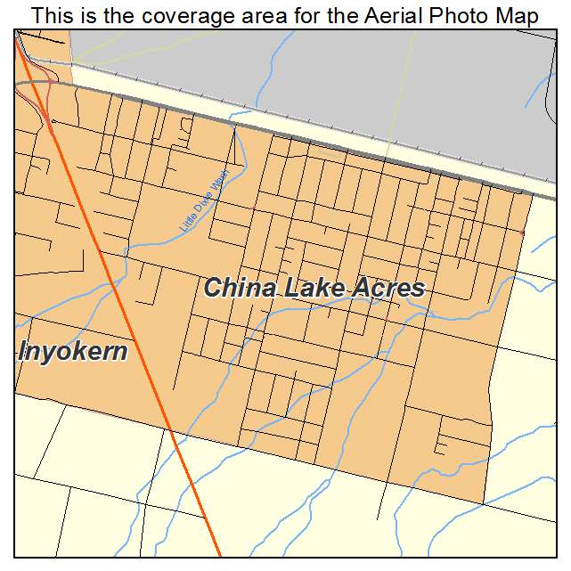 China Lake Acres, CA location map 
